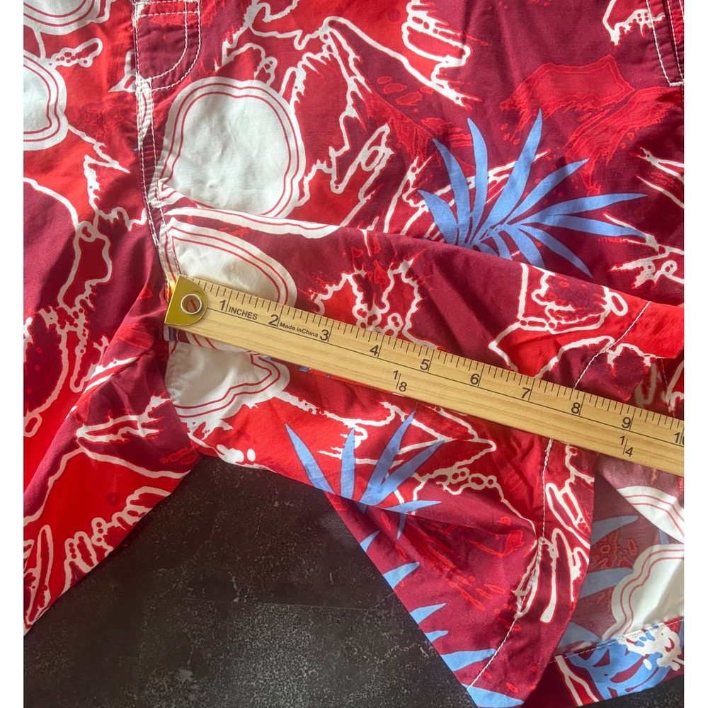 Tommy Bahama Relax Mens Red Hibiscus Floral Swim Trunks Board Shorts Large 36W - Picture 5 of 5